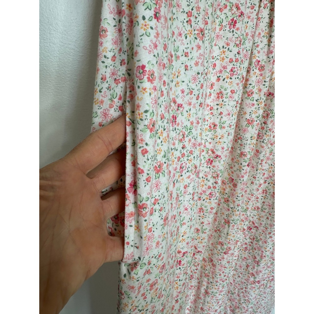 Carole Hochman Ballet Nightgown Size M  Pink Ditsy Floral Lace Trim Cotton New - Picture 8 of 9